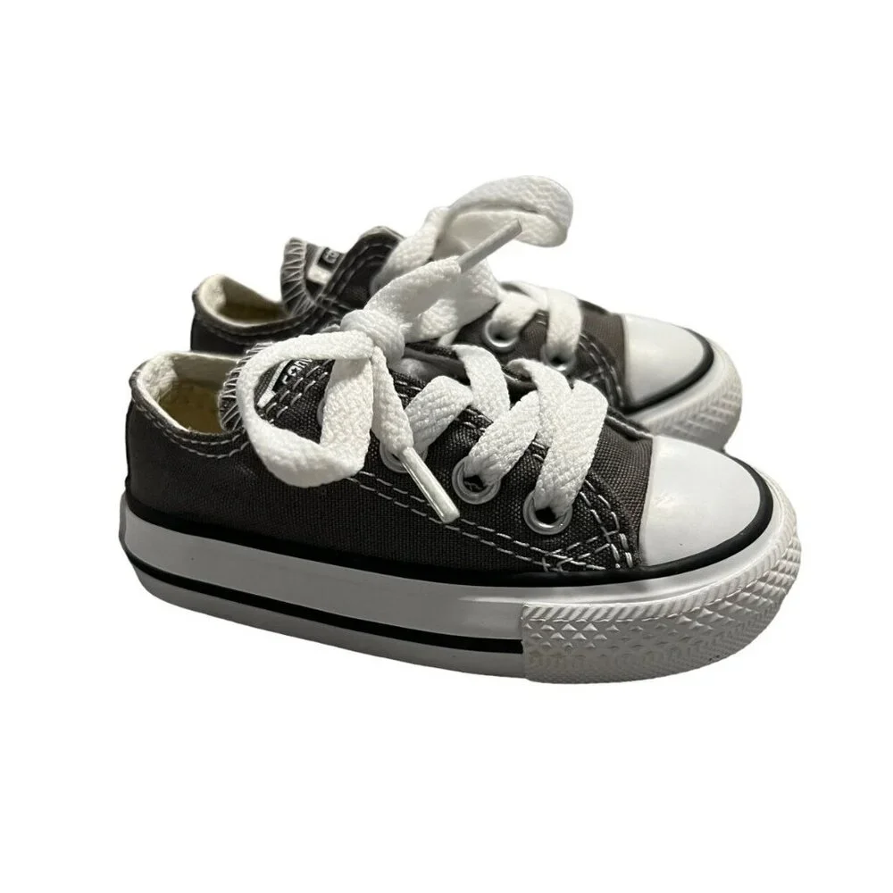 Converse All-Star Sz 4 Grey Canvas Sneakers